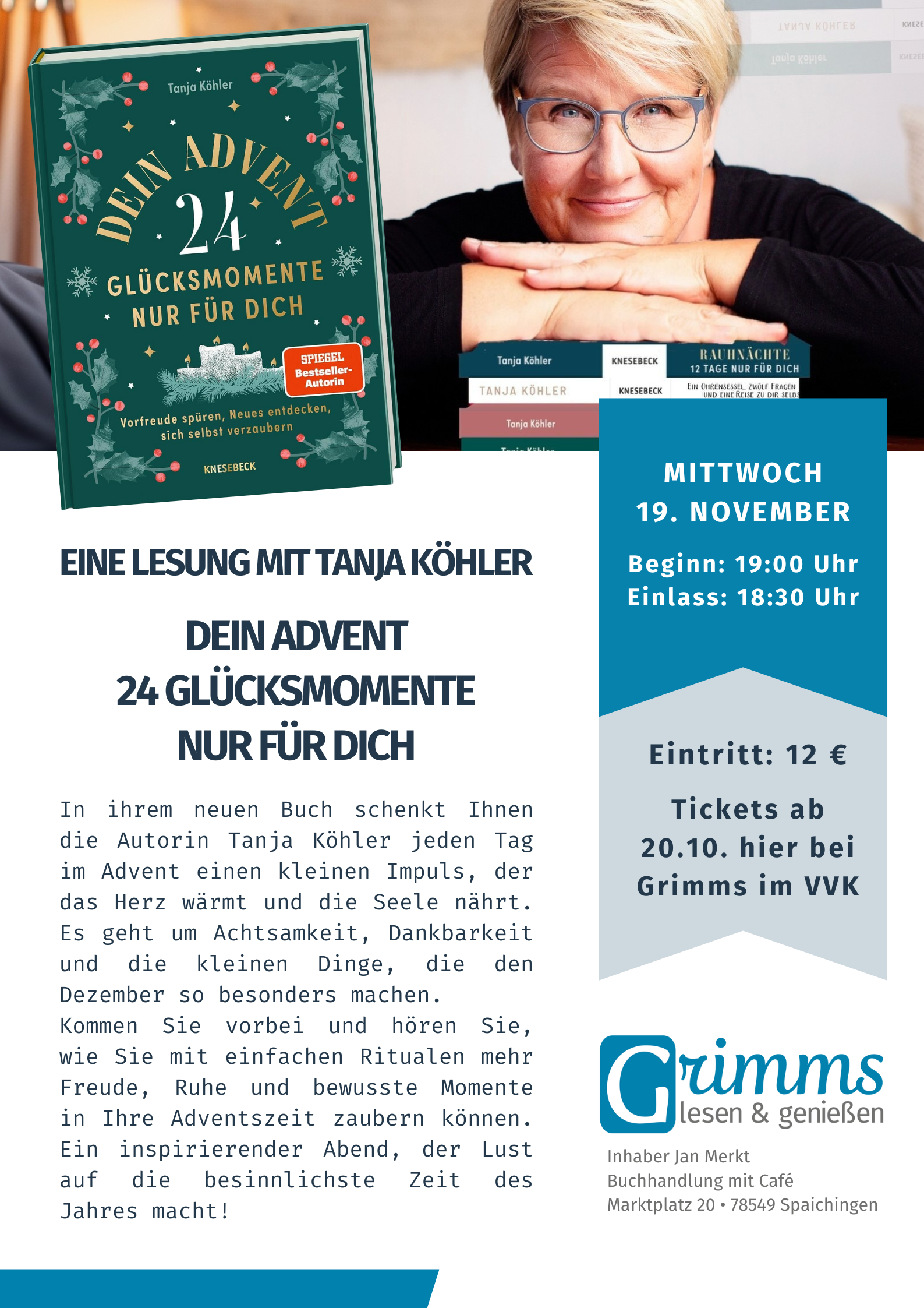 Lesung mit Tanja Köhler am 19.11.25