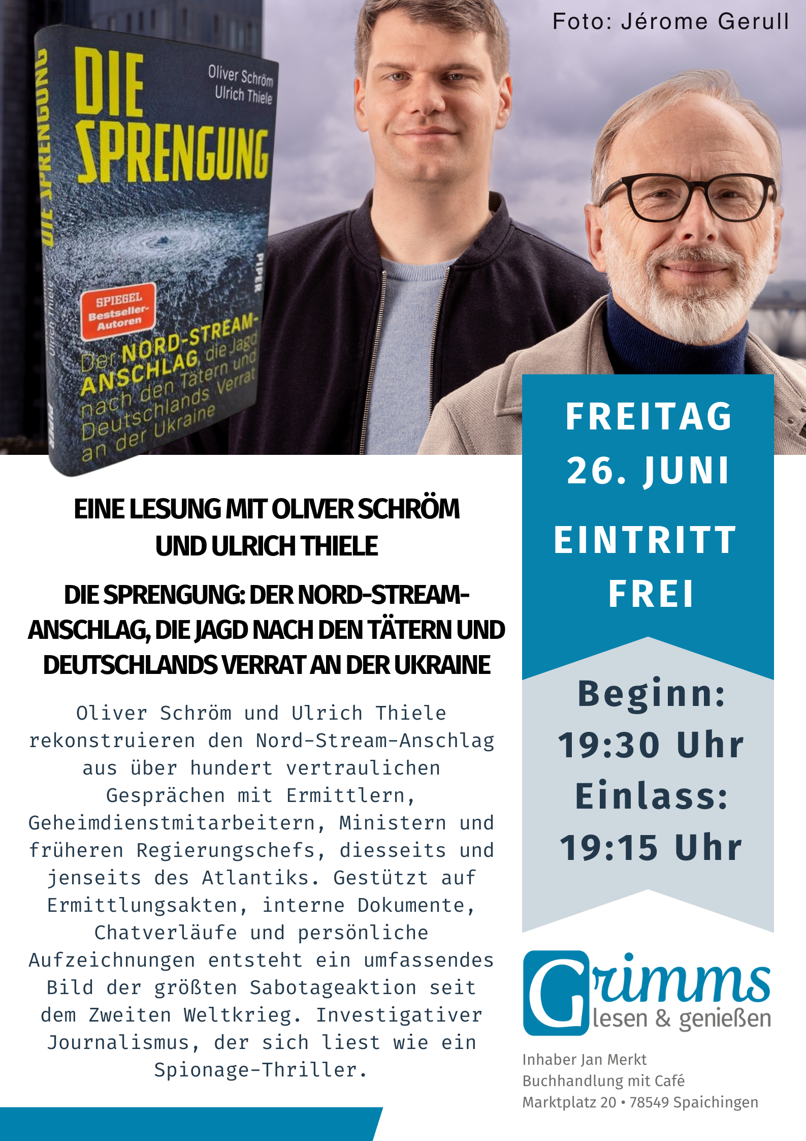 Lesung mit Oliver Schröm & Ulrich Thiele