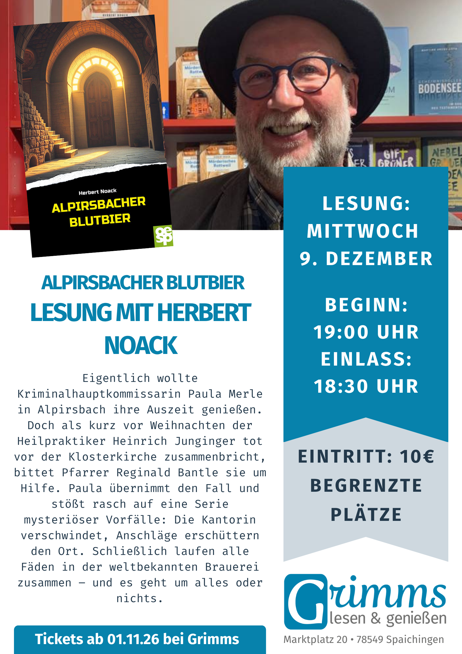 Lesung mit Herbert Noack - Alpirsbacher Blutbier