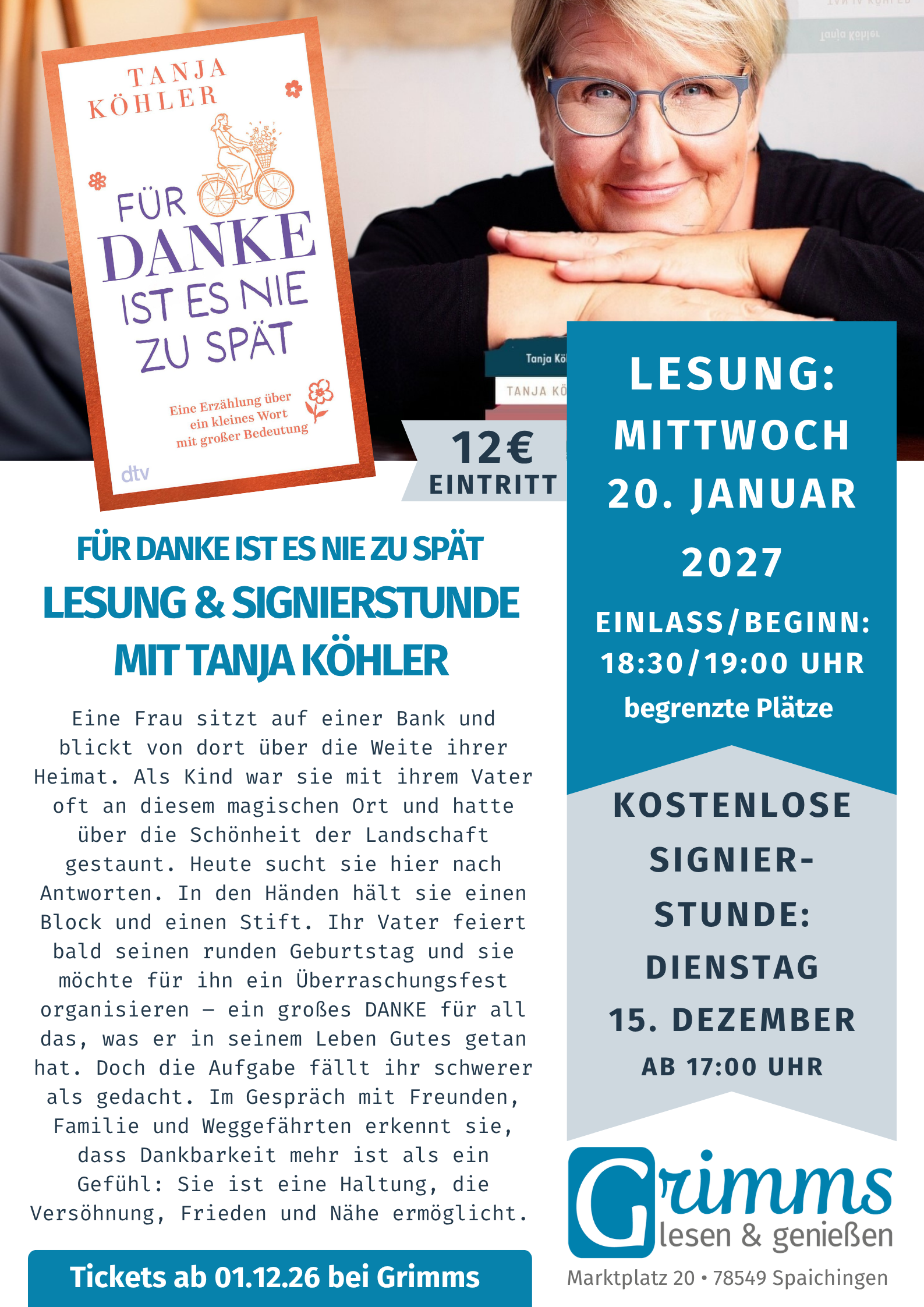 Lesung & Signierstunde mit Tanja Köhler