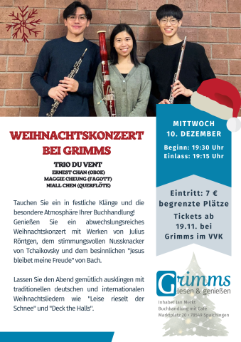 Weihnachtskonzert bei Grimms