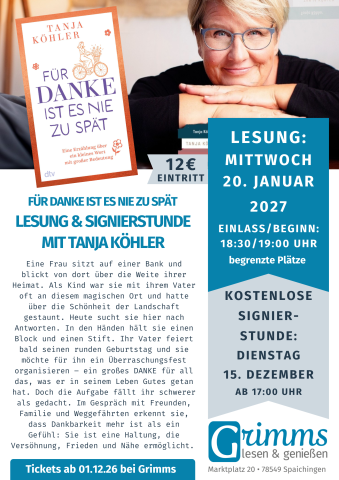 Lesung & Signierstunde mit Tanja Köhler